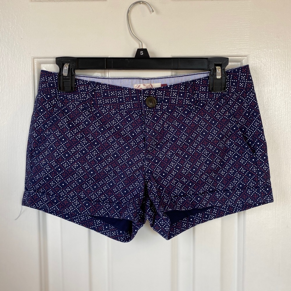Red, White, And Blue Patterned Shorts